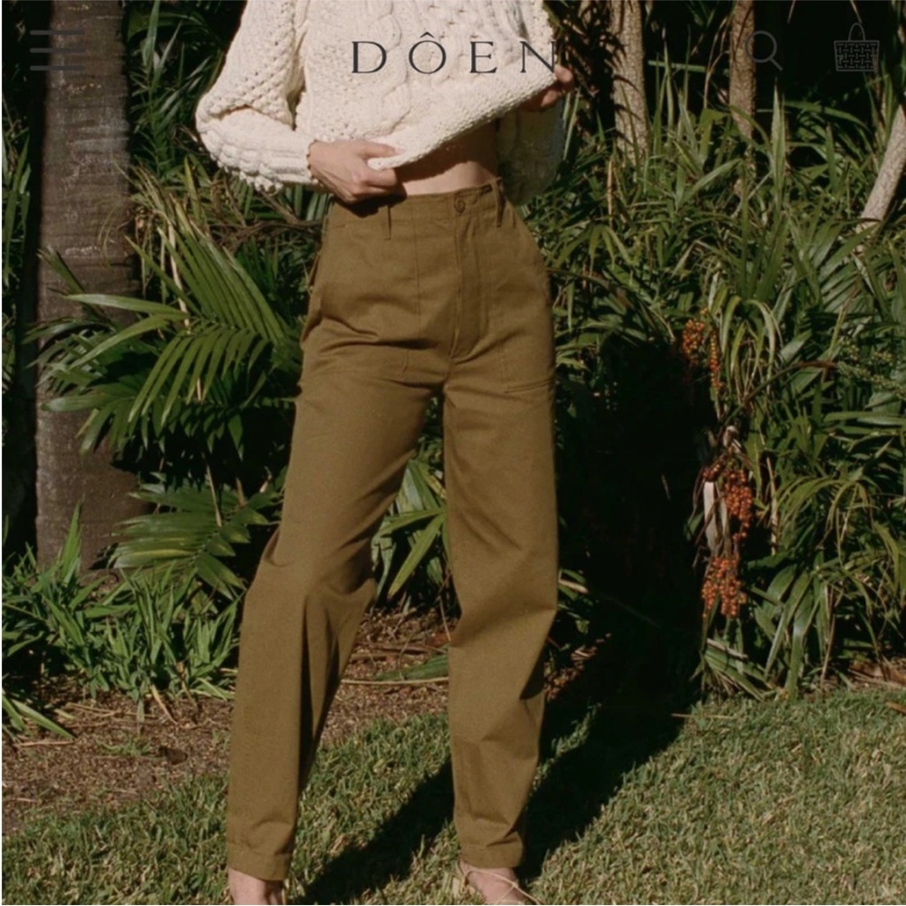 Doen Olive Straight-Leg Pants LIKE NEW